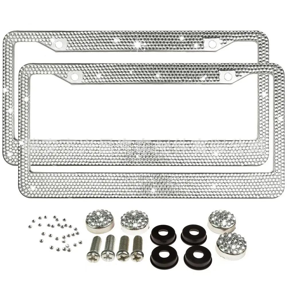 2 шт./компл. автомобильный номерной знак Роскошная ручная работа блестящий