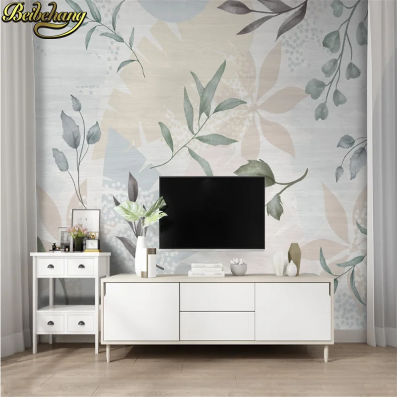 

beibehang Custom Photo Wallpaper Modern Retro Leaf Backdrop Wall Painting Living Room Home Decor Mural Wall Paper papier peint