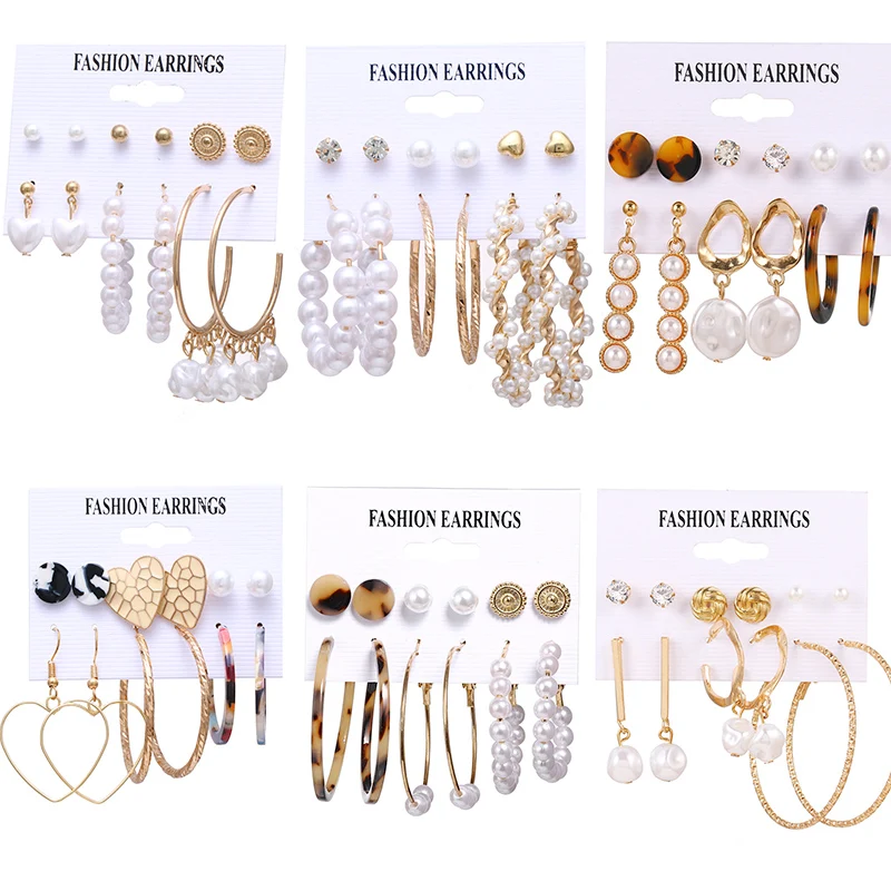 Модные золотые блестящие металлические геометрические серьги-подвески FAMSHIN