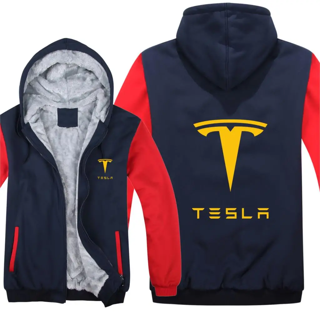

Winter Tesla Hoodies Men Fashion Coat Wool Liner Jacket Tesla Sweatshirts Hoody Mans Coat HS-013