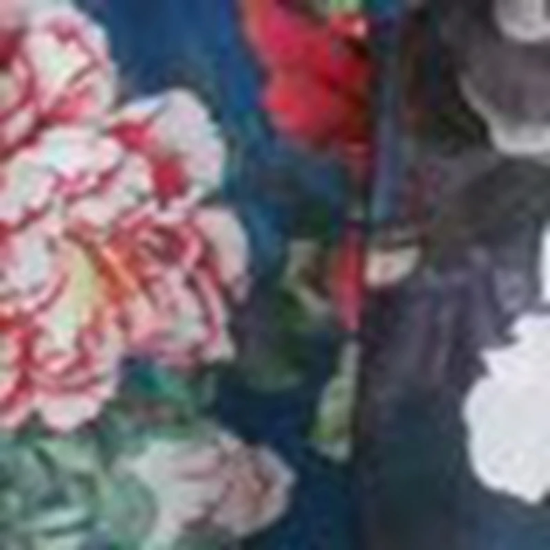 

Women Vintage Elegant Pullover Shirts Casual Spring Puff Sleeve Tops Flowers Print Loose Crop Tops NX9866