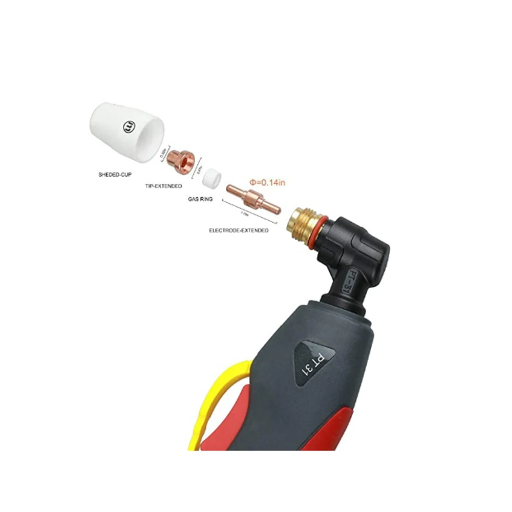 

0PCS PT-31 LG-40 Air Plasma Cutting Cutter Torch welding Consumables Shield Cup Ref No:18204 welding accessories