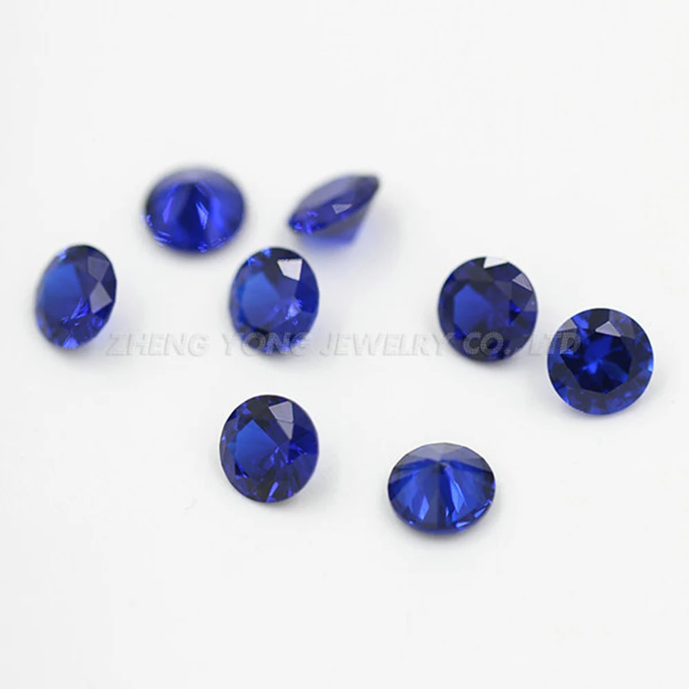 wholesale price high quality round brilliant cut burman blue #112 synthetic Spinel gemstones | Украшения и аксессуары