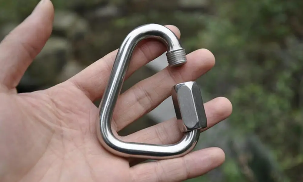 Треугольный стальной винтовой замок N4F2 для горного скалолазания|Аксессуары