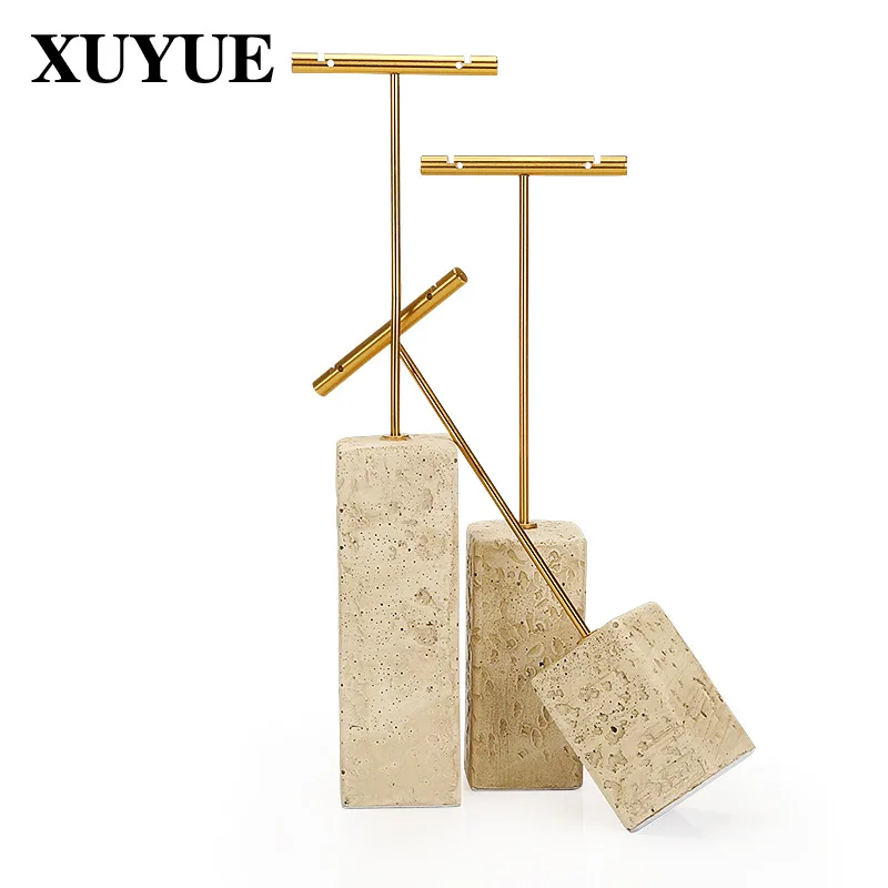 Yellow plaster creative metal earrings jewelry display stand earrings jewelry storage display stand in stock