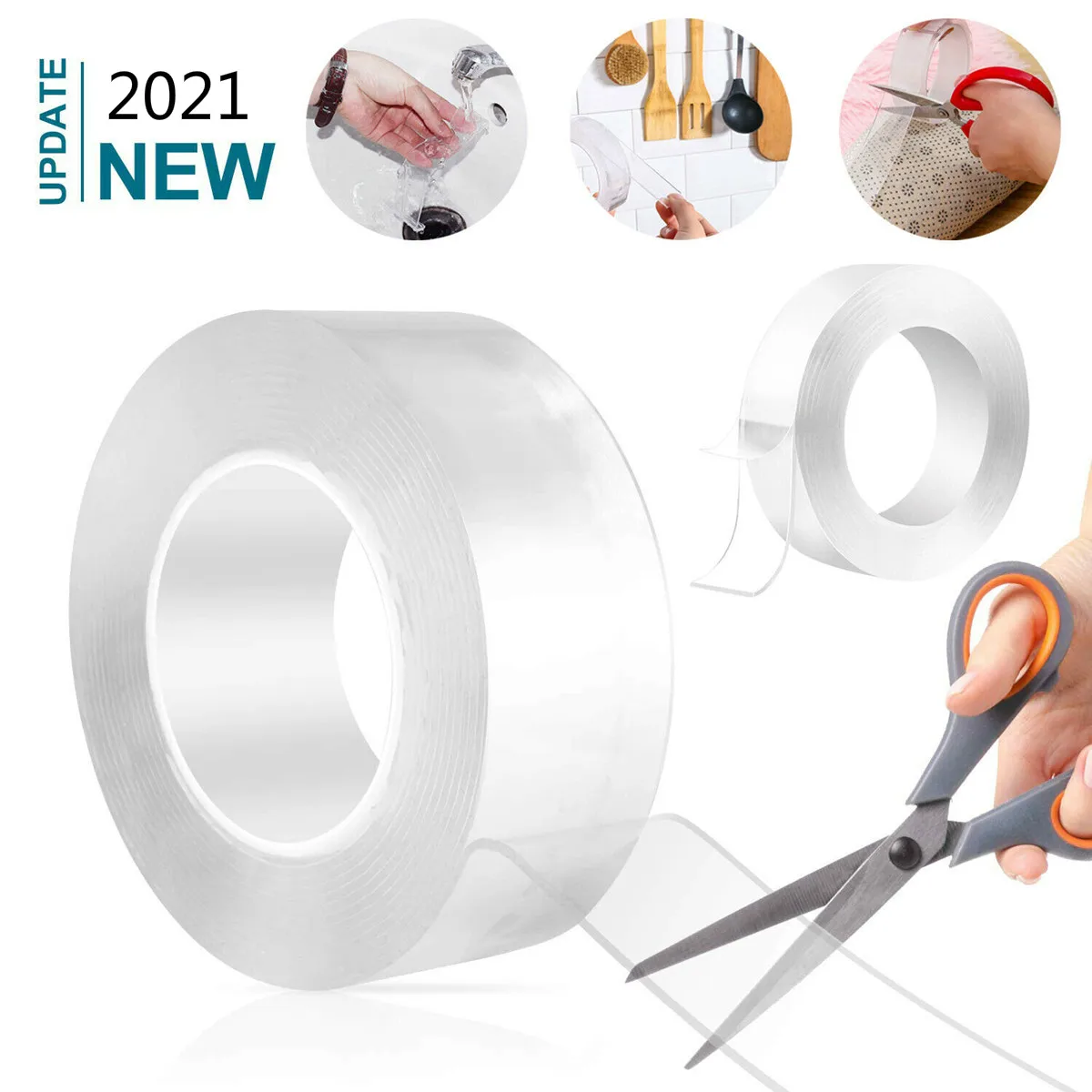 

1Pcs Nano Double-Sided Buckle Strong and Seamless Waterproof Household Transparent Double-Sided Tape