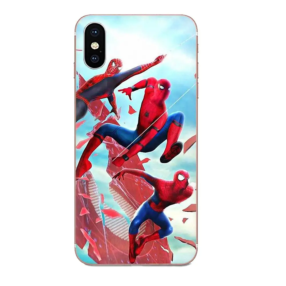 Мягкий ТПУ Модный чехол Marvel Comics Человек-паук для Apple iPhone 4 4S 5 5C 5S SE 6 6S 7 8 11 Plus Pro X XS Max