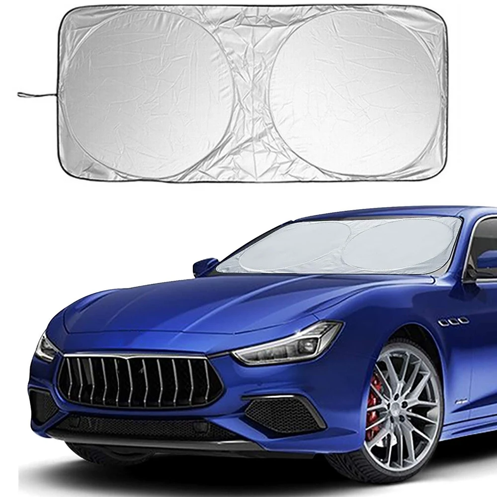 

150x70cm Car Windshield Sunshades SUV UV Protection Sun Shade Cover Foldable Windows Visor Block Windscreen Curtain Accessories