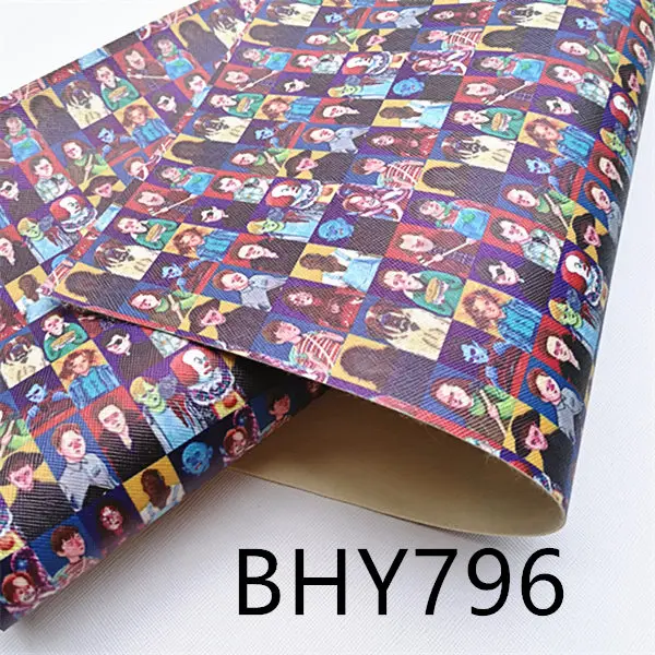 BHY796 20*33 см, наряды для Хэллоуина, A4 с рисунками героев мультфильма Синтетическая кожаная ткань для DIY аксессуары BHY788 - Цвет: BHY796