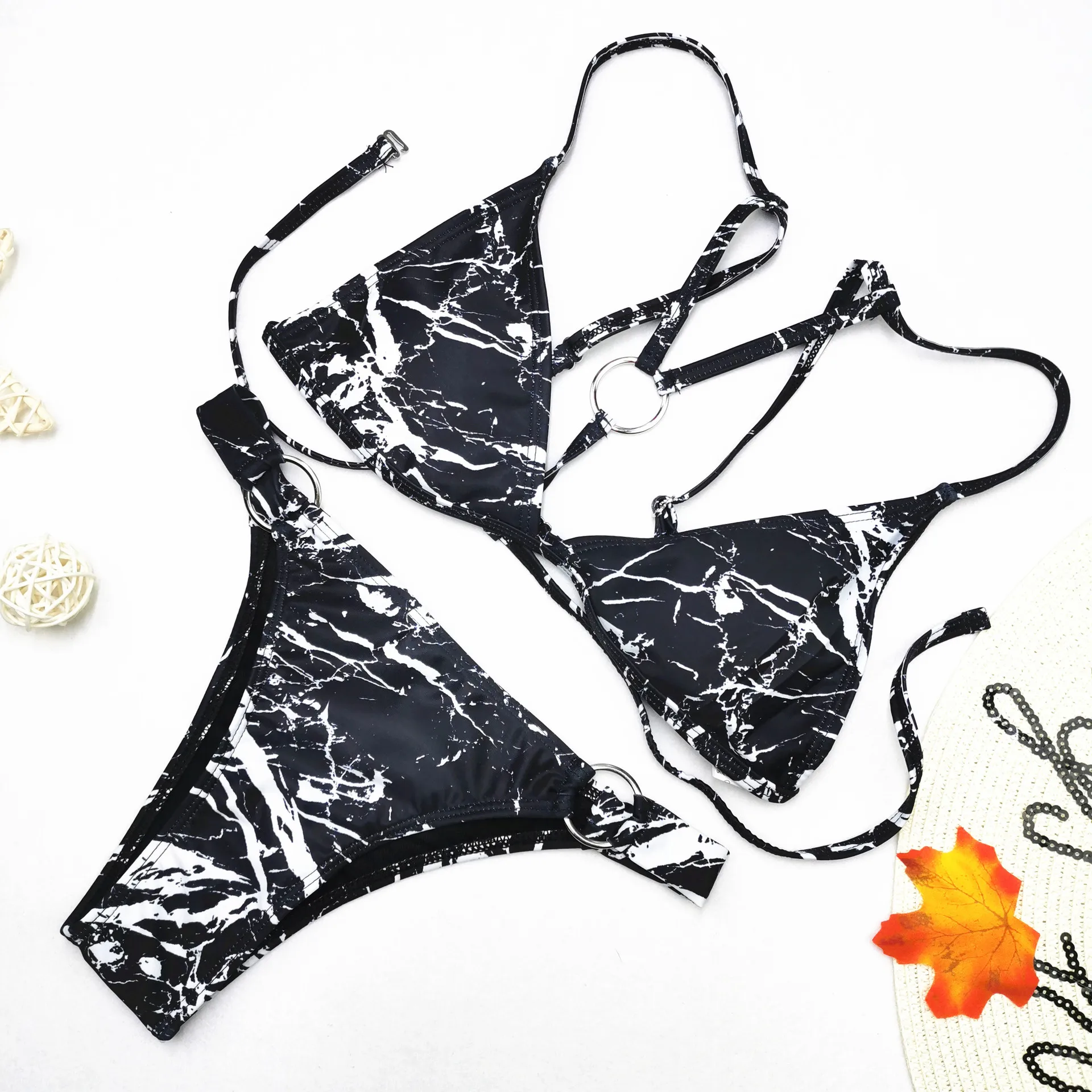 

New Sexy Bikini 2 Piece Sets Swimming Suit for Women White Push Up String Cute Swimsuit 2021 Summer Fashion Beach Spa Swimwear
