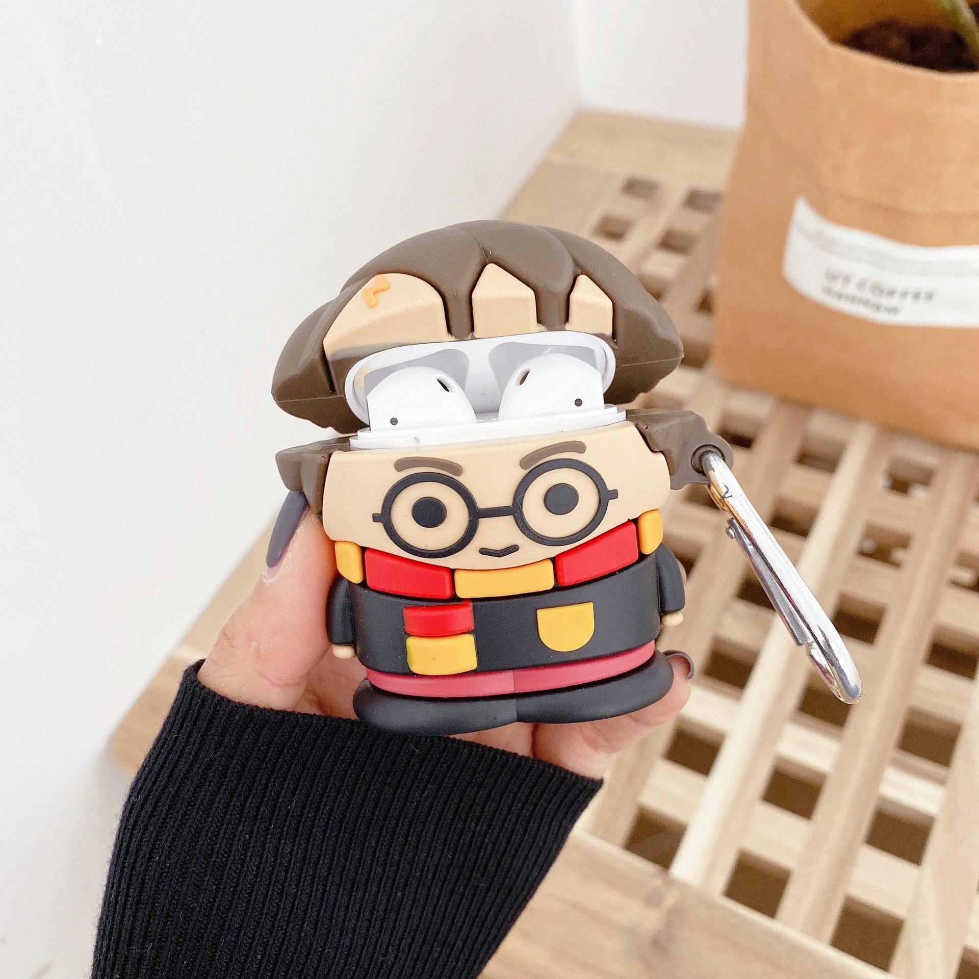 Чехол для наушников с мультяшными героями Harries Magic School Potter силиконовый защитный