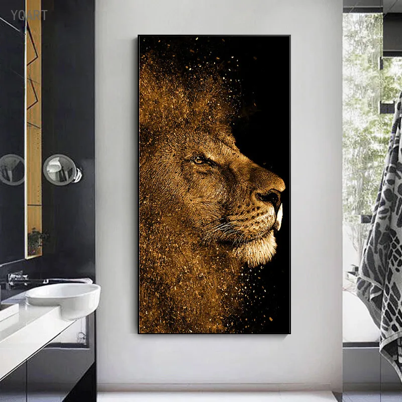 Картины с изображением короля животных на холсте искусственная природа тигр