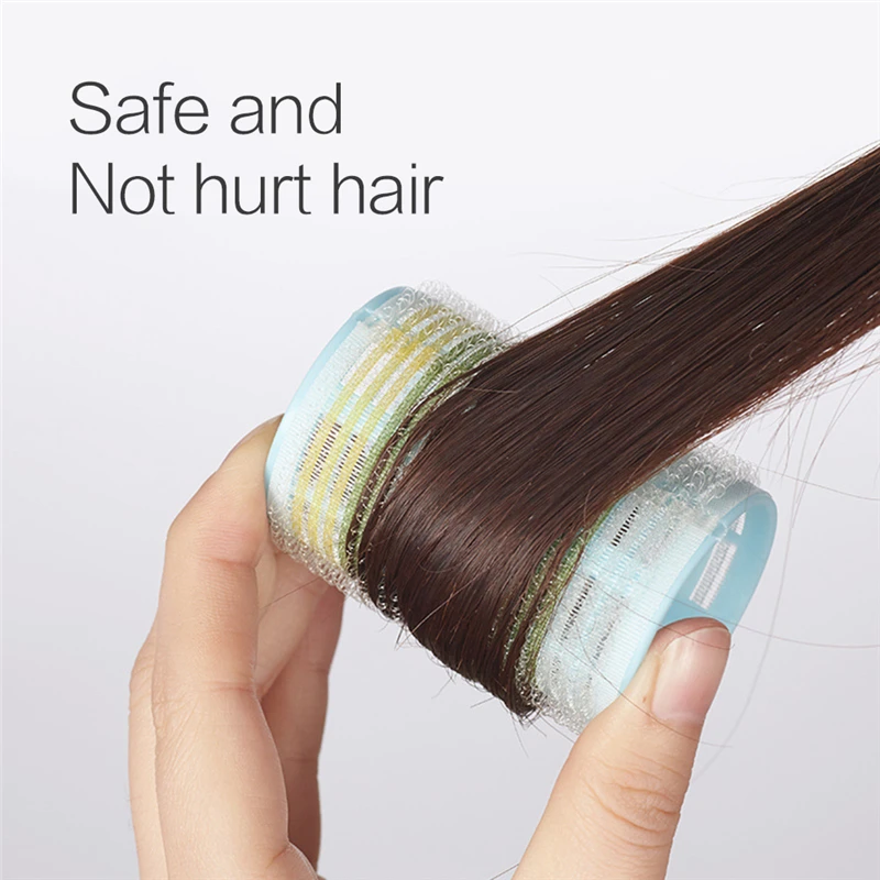 

6 Packs Network Red Curly Hair Artifact Eight Words Bangs Magic Volume Big Wave Buckle Self-adhesive Curling Tube Curly Natural