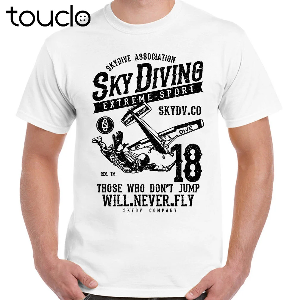 Горячая Распродажа 100% хлопок футболка с надписью SKYDIVER Skydive | Мужская одежда