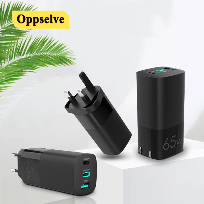 

65W GaN Charger Quick Charge 4.0 3.0 USB Type C QC PD USB Charger For Macbook Pro iPhone 12 Samsung Huawei Xiaomi Fast Charger