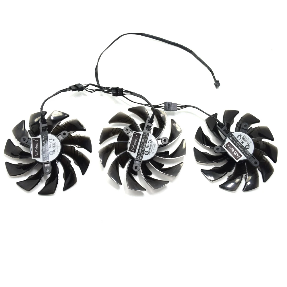 3Pcs 95 мм T129215BU DC 12 В 0.50AMP PLD10015B12H для GIGAYTE AORUS GeForce GTX 1080 Ti Xtreme Edition 11G Вентилятор Охлаждения видеокарты - Цвет лезвия: 3Pcs