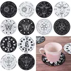 Черно-белая деревянная маятниковая доска Carven со звездами солнцем и луной для гадания доска для сообщений декор для алтаря из метафии поставка алтаря