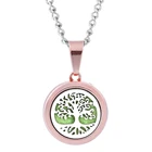 Ожерелье с эфирными маслами, подвеска-диффузор, розовое золото, медальон с ароматом