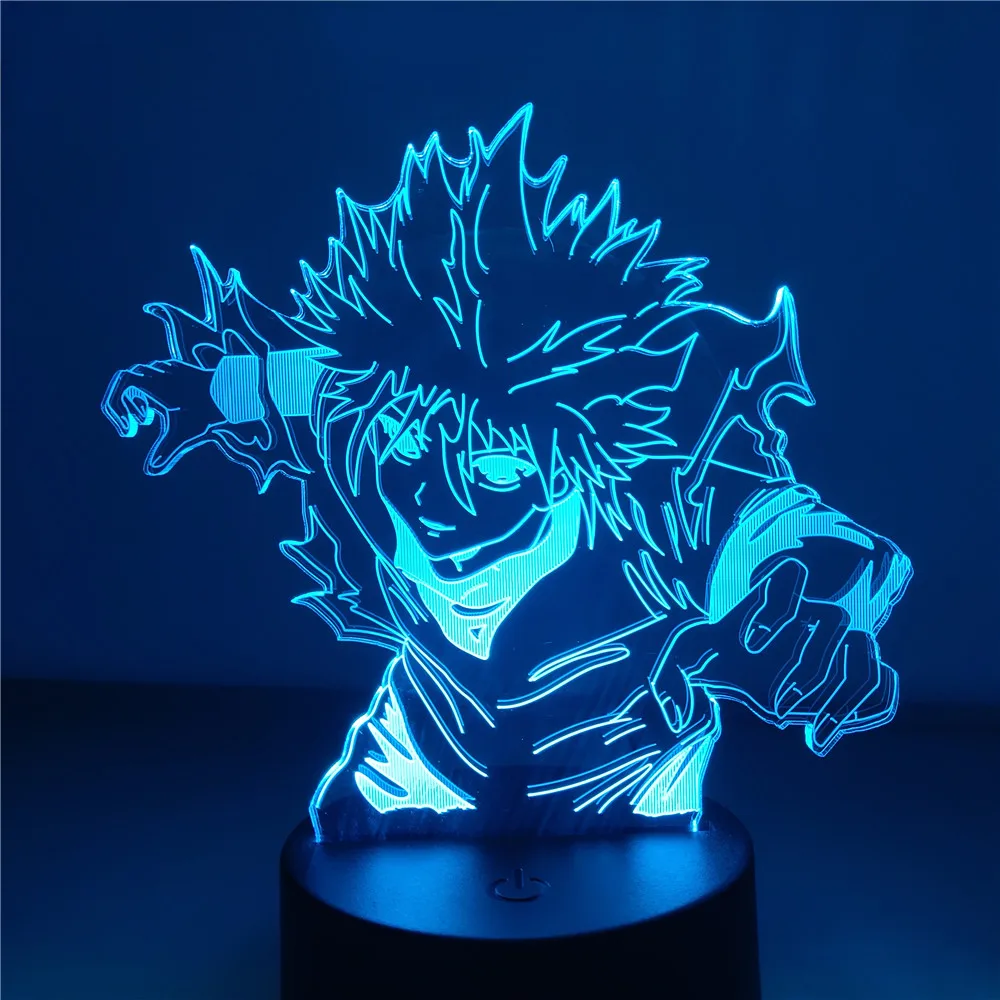 Hunter X Killua Zoldyck ночное освещение экшн фигурка аниме стол Светодиодная Модель Brinquedos