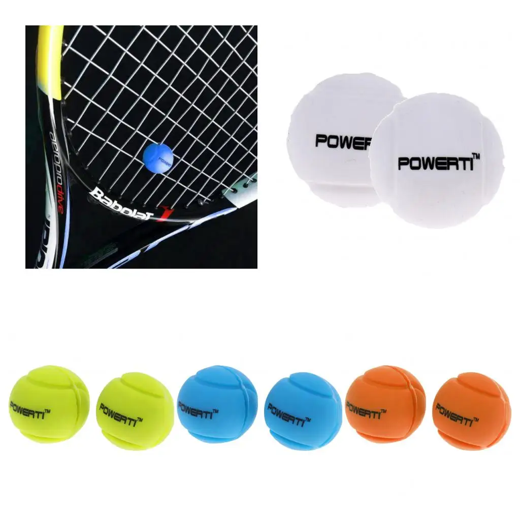 

Tennis Vibration Dampener - Set of 2 - Silicone Shock Absorbers for Racket and Strings, Durable & Long Lasting - Various Colors