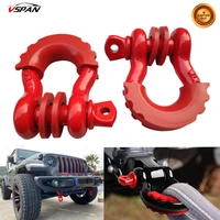 4x4 accessories 3 25t towing shackle hook with isolator cover for towing hauling recovery kits for jeeptruck offroad tow parts