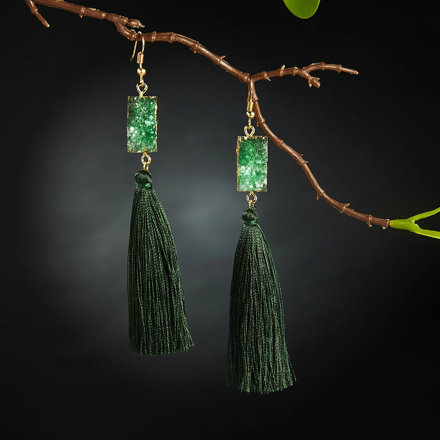Belleper New Design Tassel Earring Sets Women Geometric Bohemian Gold Flower Long Tassel Earring Set Fashion Wedding Jewelry - Окраска металла: D5