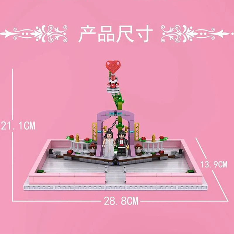 

Mould King 10022 Creative Idea The Romantic Love Proposal Book Bricks Set Building Blocks Assembly Model Lover Gift