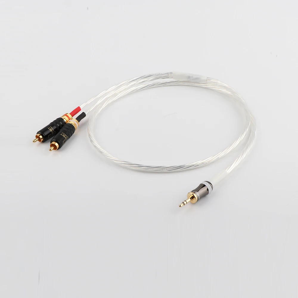 

Odin Silver Plated RCA Cable 2RCA to 2.5mm/3.5mm Audio Cable HiFi Stereo AUX RCA Jack 3.5 Y Splitter for Amplifiers