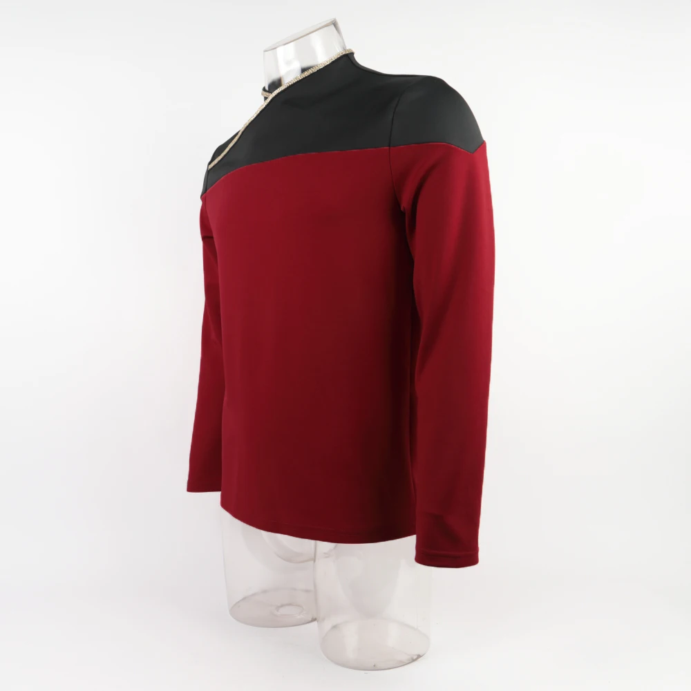 Звезда TNG капитан Пикард трек красный Униформа Топ куртка Voyager DS9 Желтый костюмы для косплея Хэллоуин Вечерние