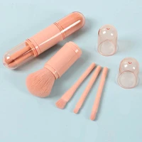 3 colors telescopic 4 in 1 travel portable makeup brushes set eyeshadow brush lip cosmetics for face makeup brush kit beauty