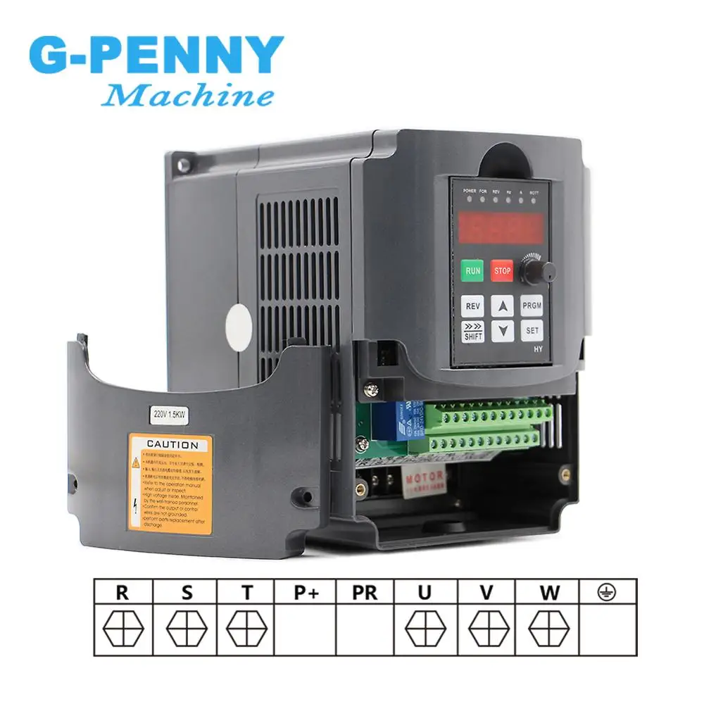 220V 800W ER11 с водяным охлаждением шпинделя двигатель с водяным охлаждением и 1.5kw VFD инвертор частотно-регулируемый привод чпу контроль скорости вращения шпинделя