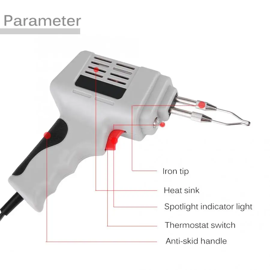 Электрический паяльник пистолет воздушный тепловой ручной сварочный инструмент - Фото №1