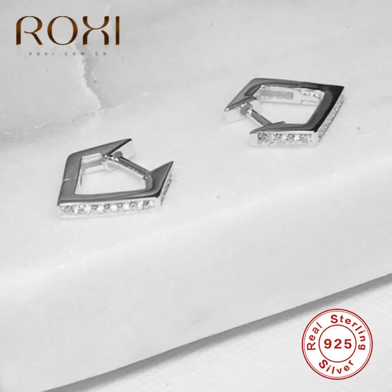 ROXI Роскошные милые модные прозрачные серьги гвоздики с фианитами для женщин и