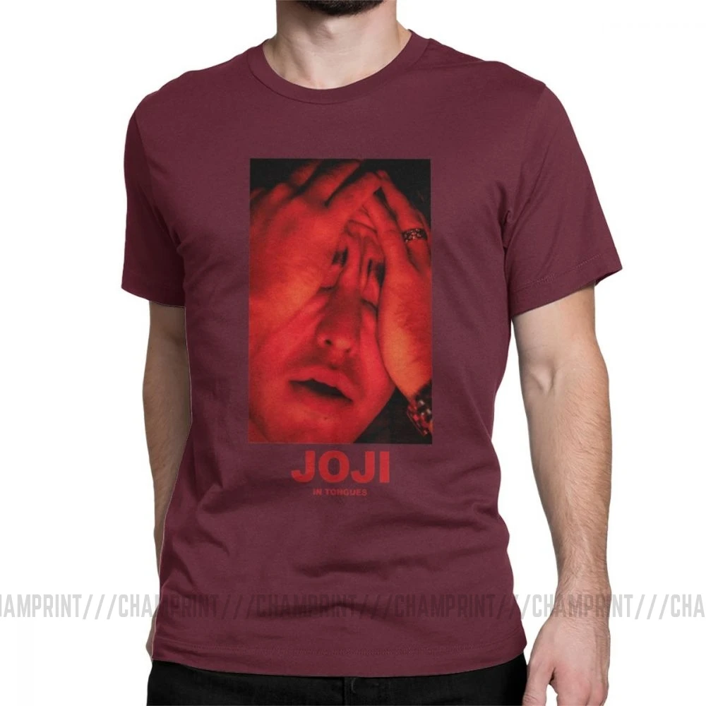 Мужская футболка Joji, грязный Франк, розовый Guy Meme, японский Ютуб, хлопок, безумные футболки с коротким рукавом, летняя футболка - Цвет: Бургундия