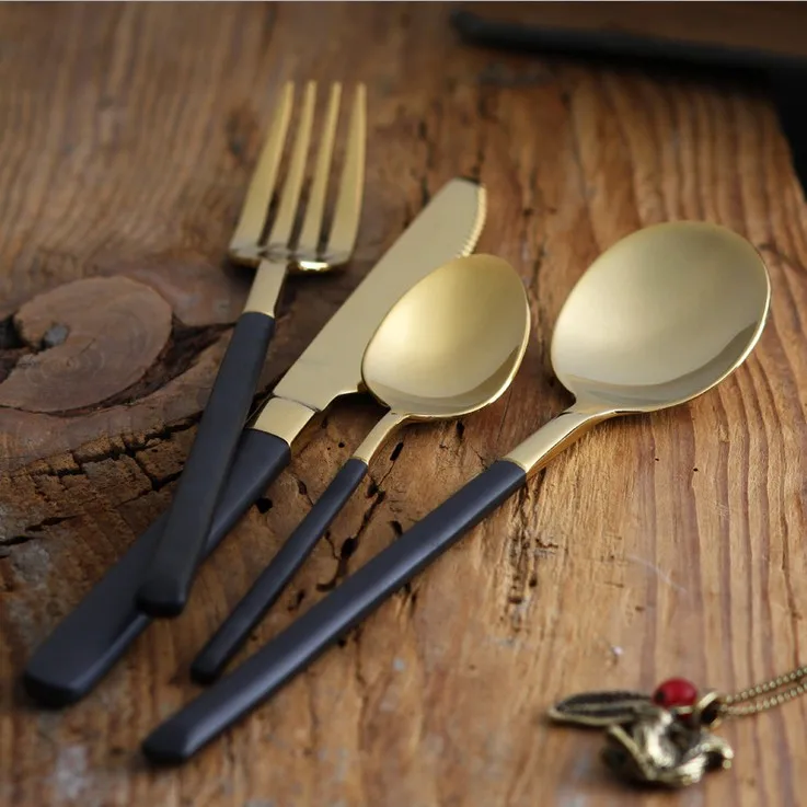 

Creativity Simplicity Cutlery Set Modern Eco Friendly Reusable Dinner Set Forks Steak Knife Vaisselle Kitchen Accessories ED50CS