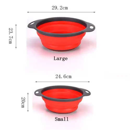3 Colors Pieces Collapsible Silicone Colander Folding Kitchen Strainer | Дом и сад