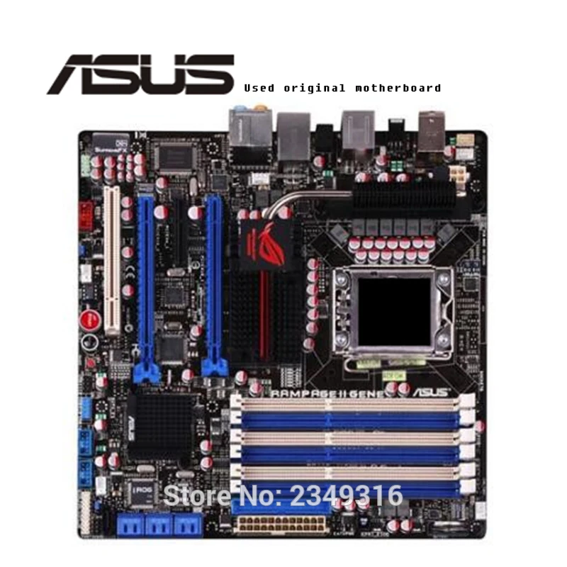 Для ASUS Rampage II Gene используется оригинальная материнская плата Socket LGA 1366 DDR3 X58
