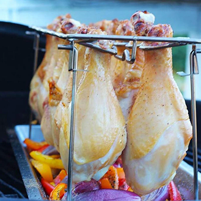 Популярная многофункциональная стойка для куриного крыла и ног 14 слотов из