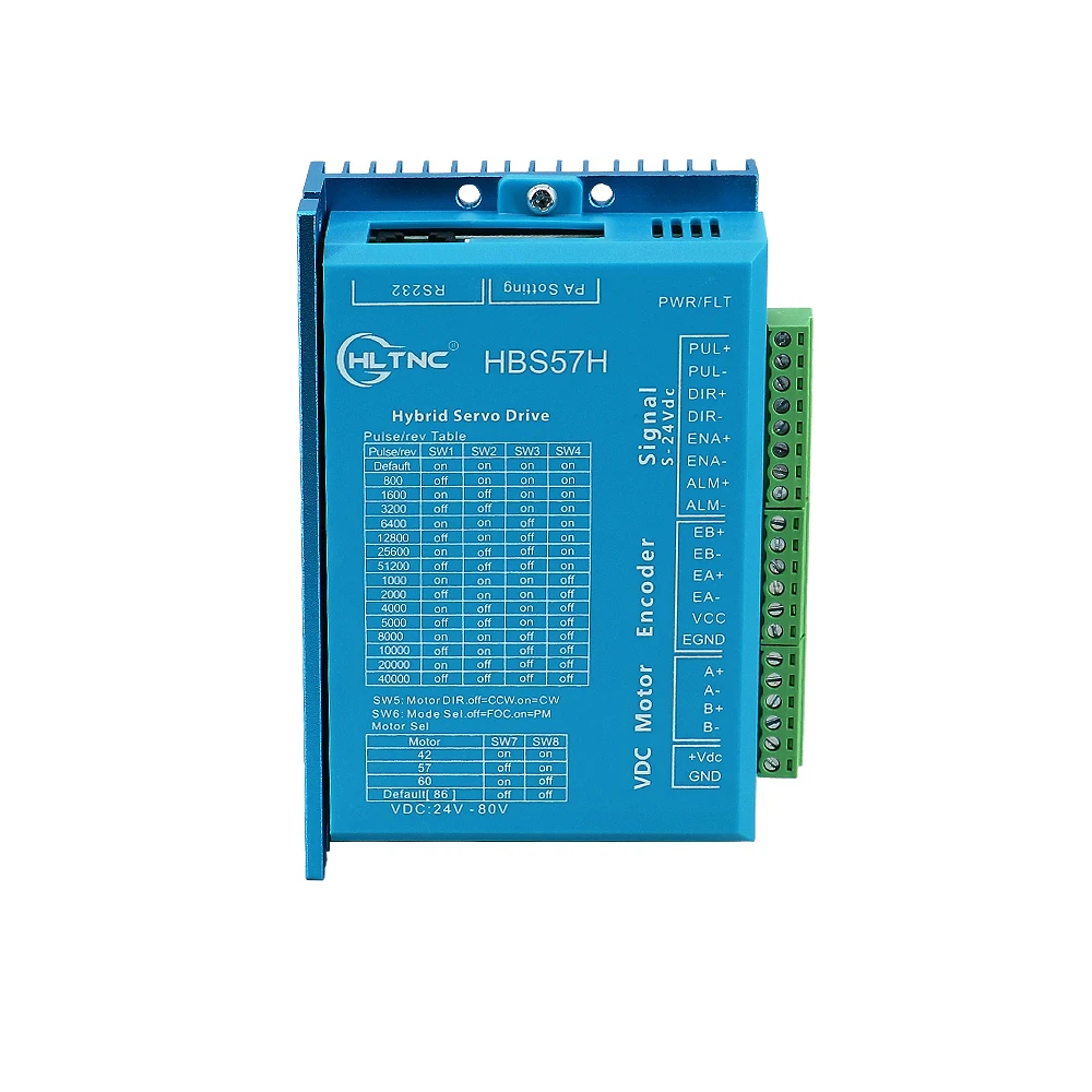 Лучшая цена Nema23 425oz-in замкнутая петля шаговый двигатель 3Nm 3A + HBS57H сервопривод 24-80v 3