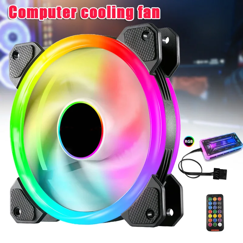 RGB вентилятор охлаждения для ПК QJY99 120 мм|Охлаждающие подставки ноутбуков| |