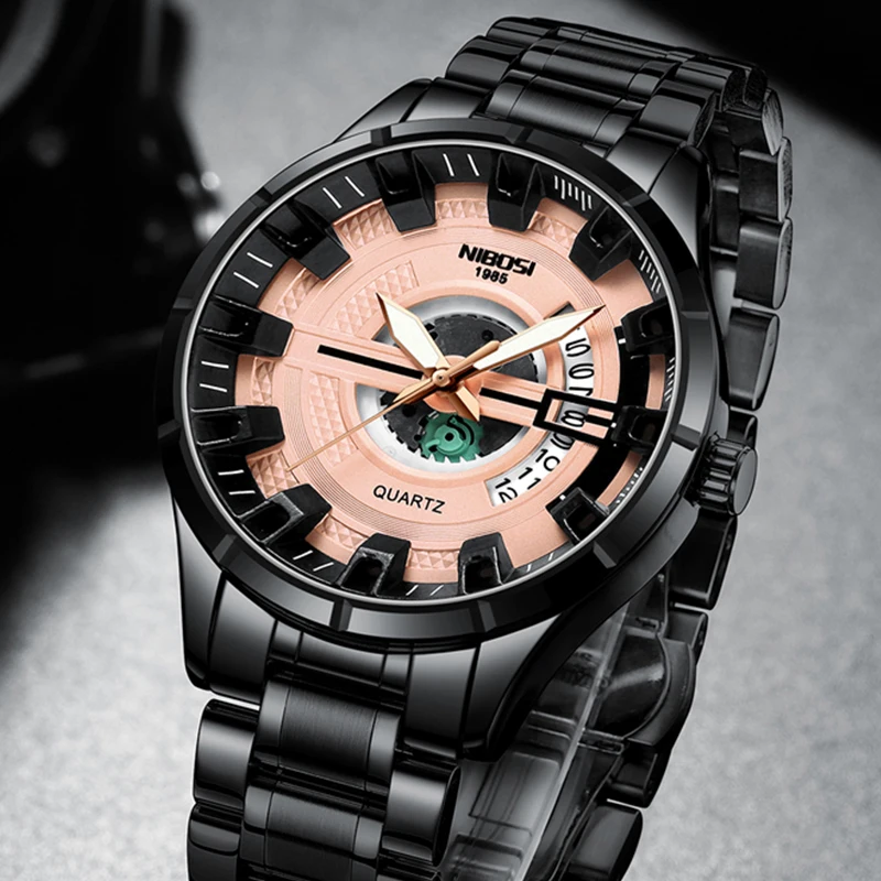 

Top Brand NIBOSI часы мужские Fashion Mens Watches Quartz Clock Casual Stainless Steel Waterproof Watch For Men Reloj Hombre