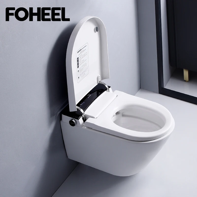 Настенный слитный Умный Унитаз FOHEEL умный туалет для ванной комнаты настенные