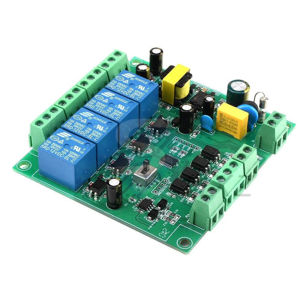 Четырехсторонний релейный модуль Modbus RTU источник питания 220 В RS485/TTL UART |