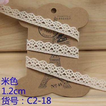 10 мм черная белая бежевая вязаная кружевная лента 2 м/лот ажурная Цветочная