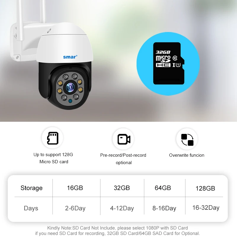 smar 1080p ptz wifi ip camera outdoor 4x digital zoom ai human detect 2mp wireless camera h 265 audio security cctv camera onvif free global shipping