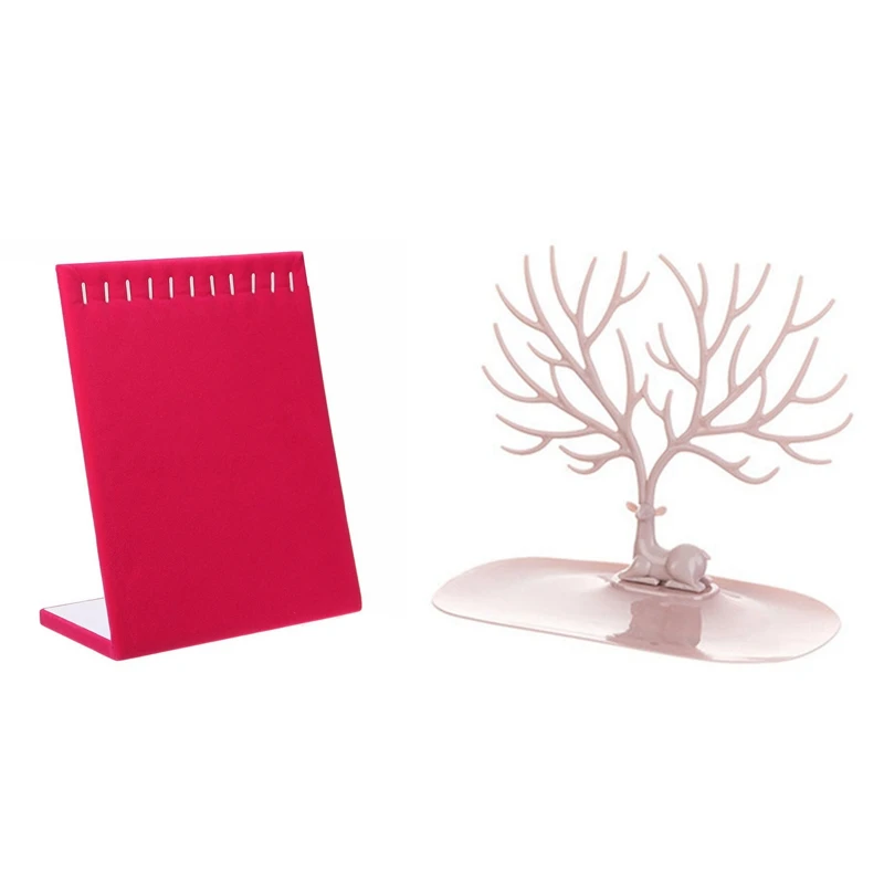 

11 Hooks Velvet Jewelry Rack Earring Bracelet Necklace Holder Displaywith Jewelry Rack Storage Rack Display Rack