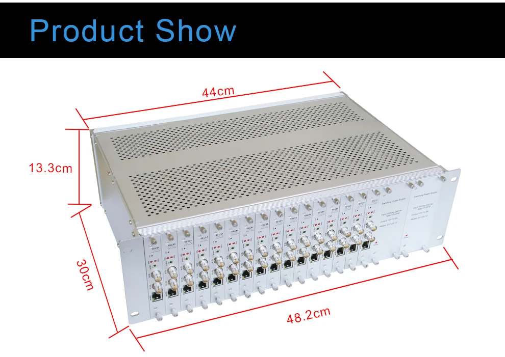 ZY-ES2016/ZY-ES3016 16 channels SDI input H.265 encoder 3U structure in rack chassis for IPTV live broadcasting