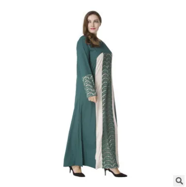 Элегантное Длинное кружевное мусульманское платье абайя Новое поступление