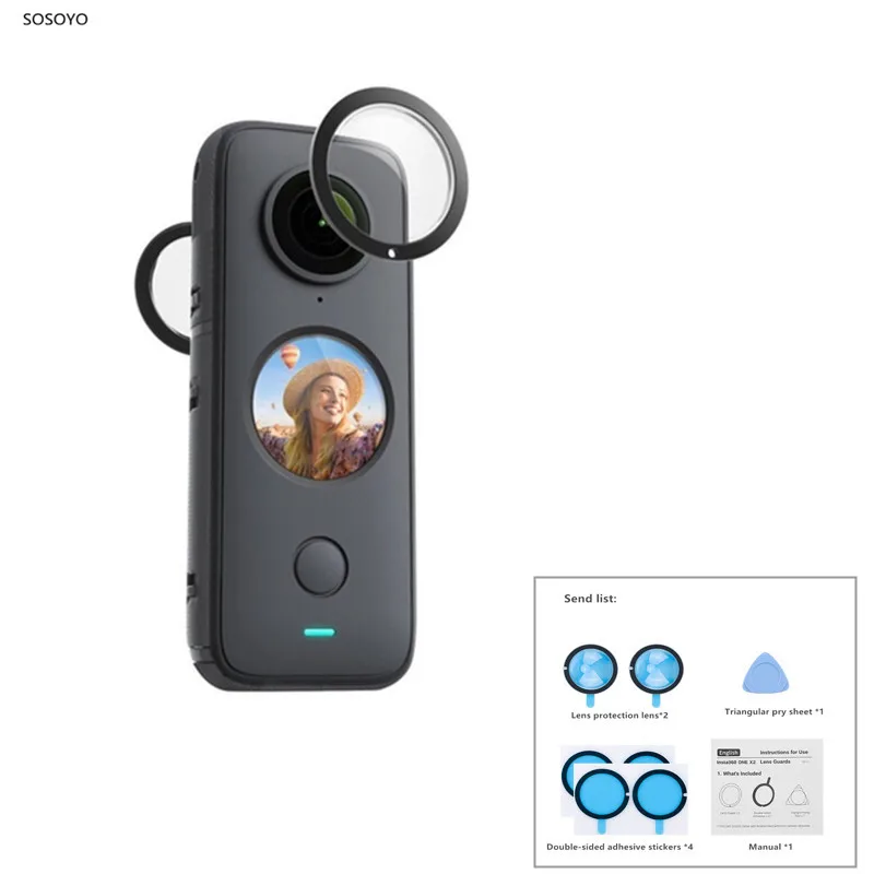 

Защитная крышка для объектива Insta360 ONE X2, 2 шт.