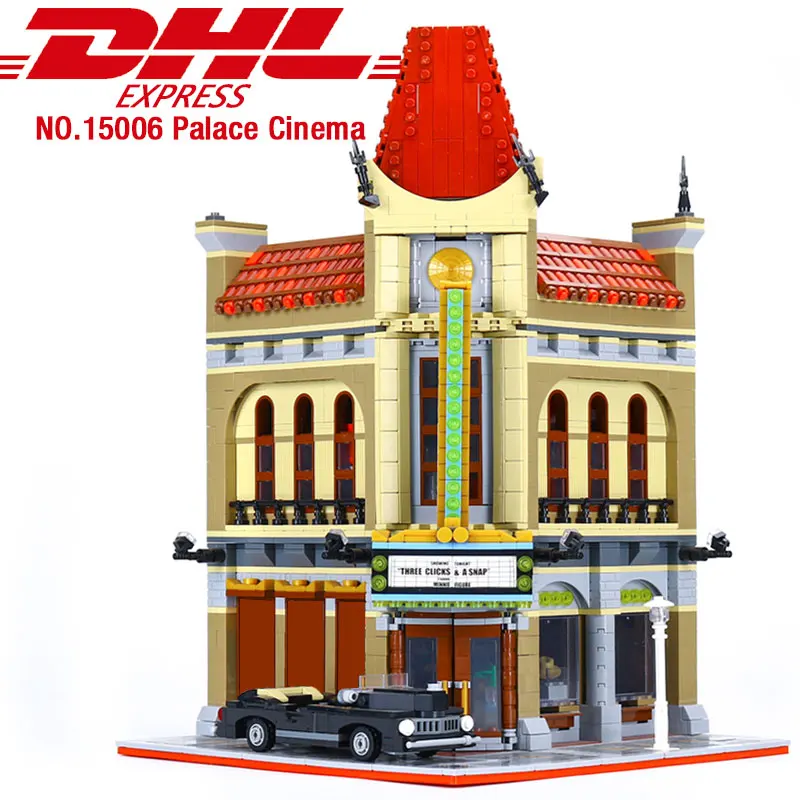 DHL 15001 15003 15008 городская улица совместима с 10251 10185 зеленая Бакалея модель строительные блоки кирпичи детские игрушки Chritmast подарок